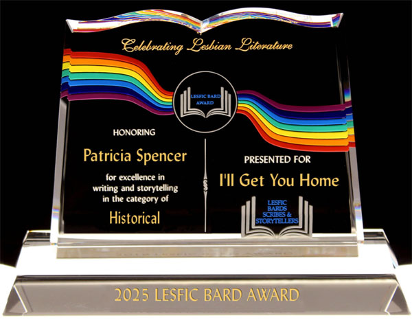 2025 Lesfic Bard Award for excellence in wriging and storytelling in the category of Historical